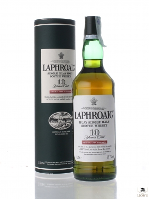 Laphroaig 10 years old Cask Strenth 55.7%1 Lt