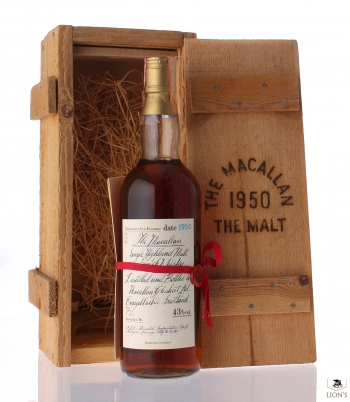 Macallan 1950 red ribbon woodbox 43% 75cl