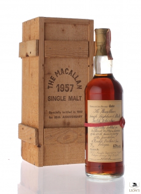 Macallan 1957 Red Ribbon 25th Rinaldi Anniversary